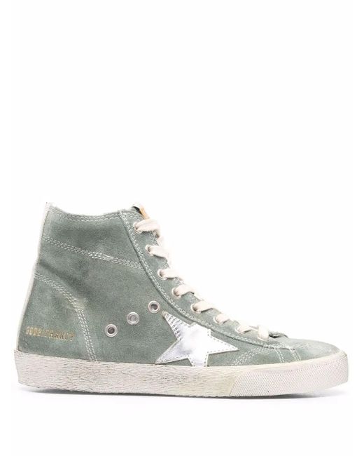 Golden Goose Deluxe Brand Multicolor Green 'francy' High Top Trainers
