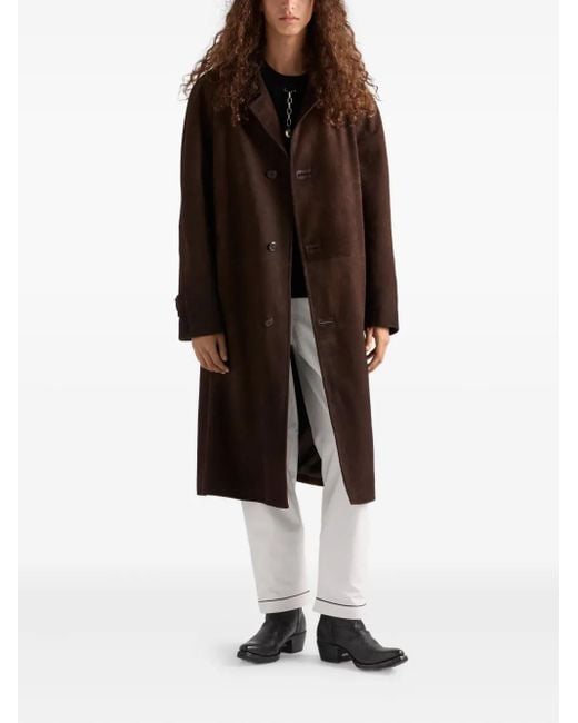 Prada Brown Suede Coat for men