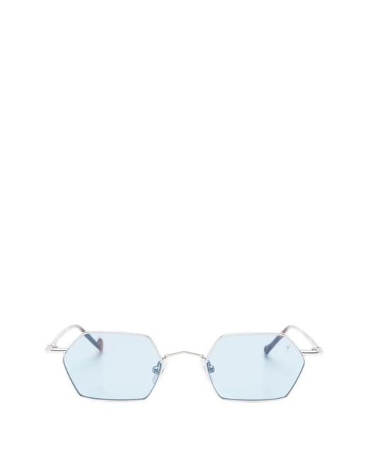 Eyepetizer White Geometric-Frame Sunglasses