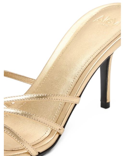 ALEVI Natural Mel Metallic Leather Sandals
