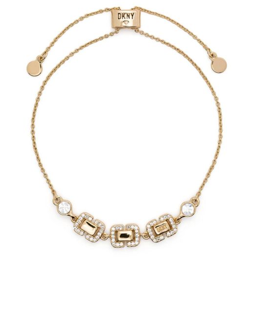 DKNY Metallic Chain-link Crystal Bracelet