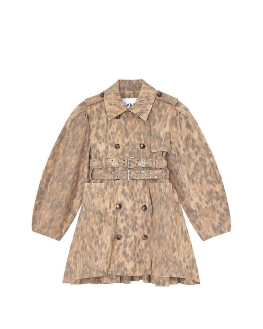 Ganni Natural Trench Coat