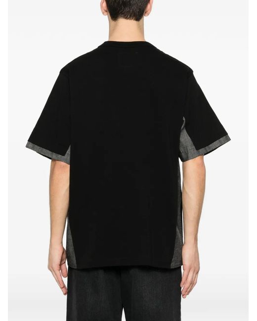 Sacai Black Pocket Colour-Block T-Shirt for men