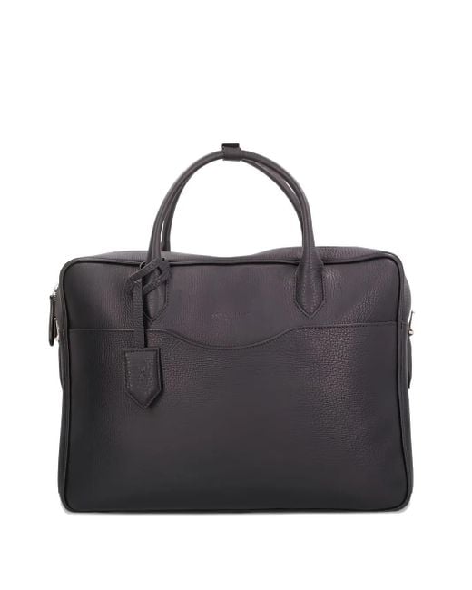 Longchamp レザー Pcバッグ Black