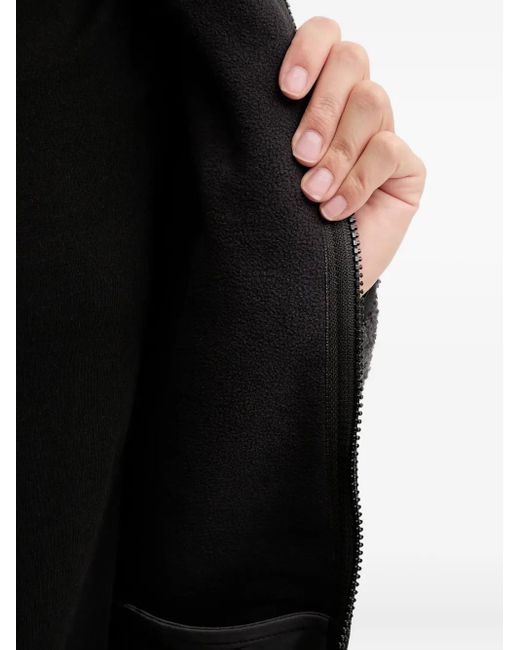 Jack Wolfskin Black High Curl Zip-fastening Coat