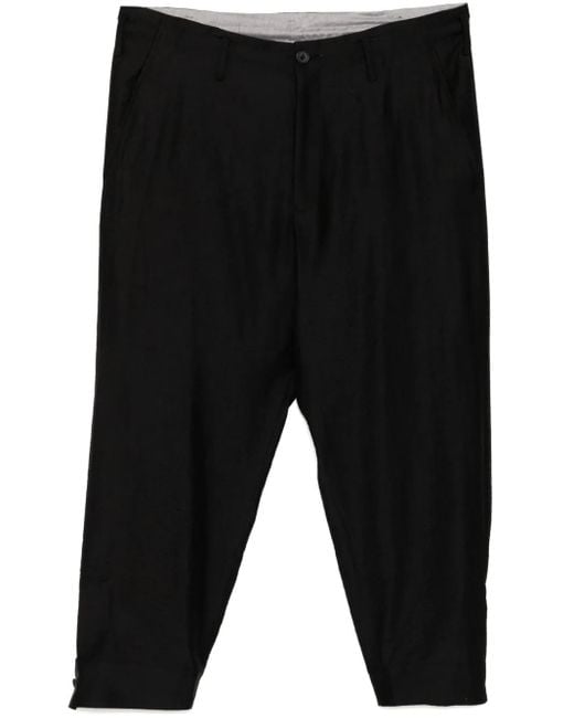 Yohji Yamamoto Black Cropped Trousers for men