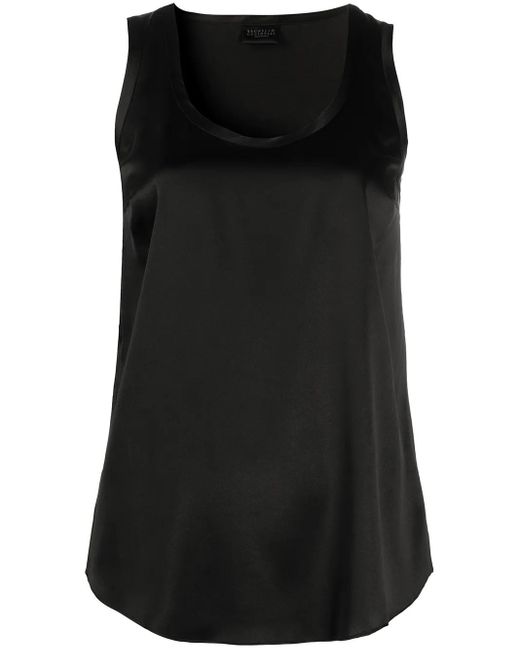 Brunello Cucinelli Black Silk Top