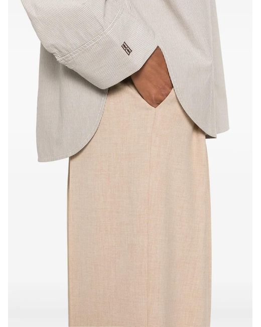 By Malene Birger Natural Cymbaria High-Waist Palazzo Pants
