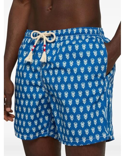 Mc2 Saint Barth Caprese Zwembroek Met Print in het Blue voor heren