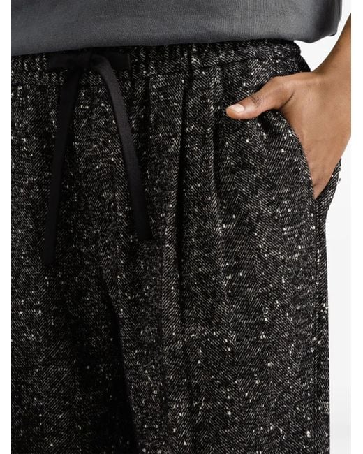 Dolce & Gabbana Gray Side-Pockets Drawstring Trousers for men