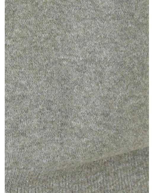 Fedeli Gray Contrast-Trim Jumper for men