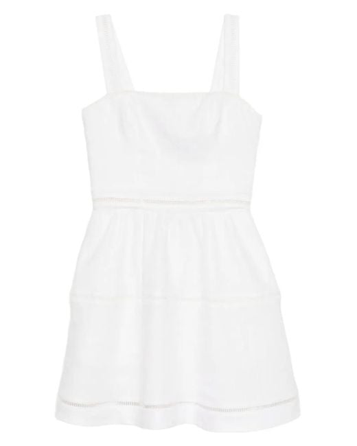 Reformation White Everett Minikleid