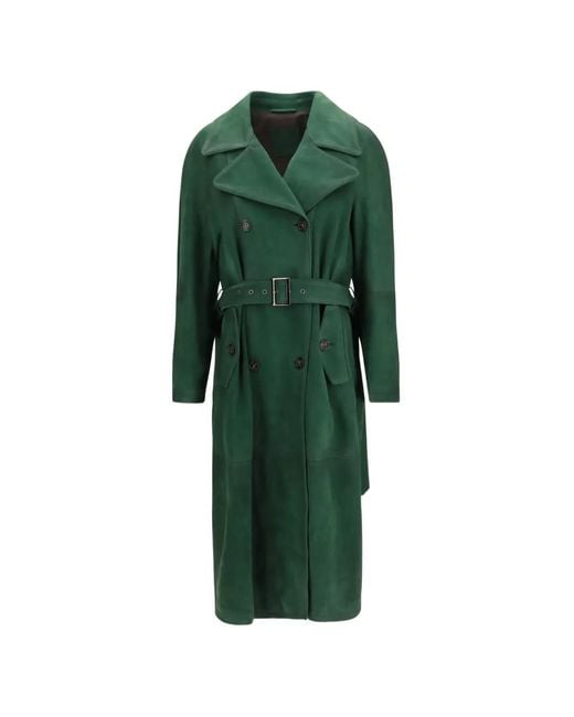 Gabardina Con Cinturón Valstar de color Green
