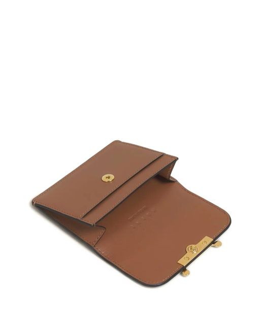 Marni Brown Leather Envelope Card Holder