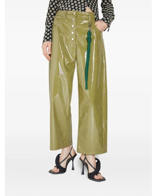 Song For The Mute Green High-Shine Trousers