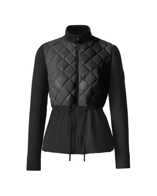 Mackage Black Adita Quilted Drawstring Hybrid Jacket
