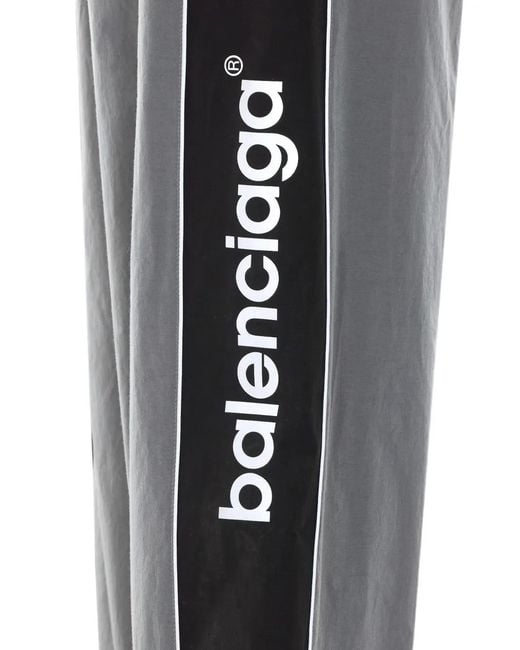 Balenciaga Gray Logo-Print Track Pants
