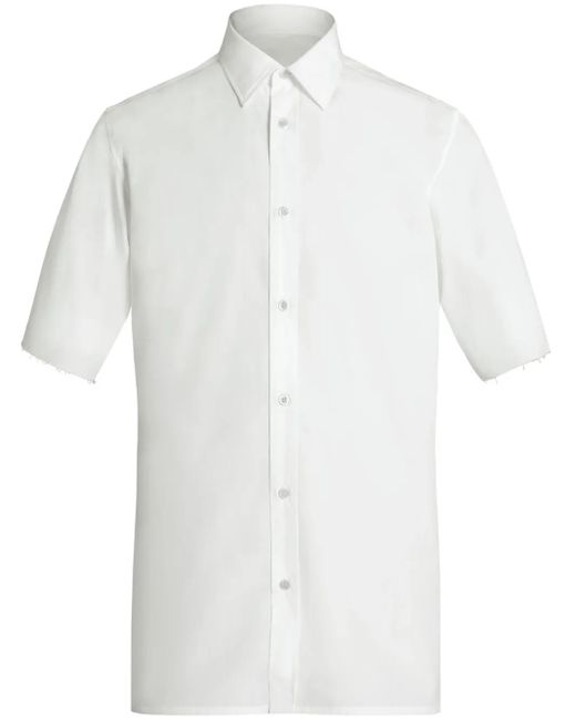 Maison Margiela White Short-sleeve Cotton Shirt for men