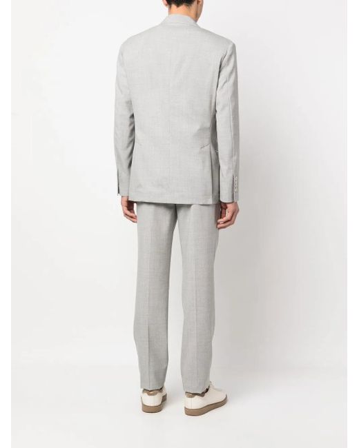 Brunello Cucinelli メンズ グレー ツーピース ダブルスーツ 【公式通販】