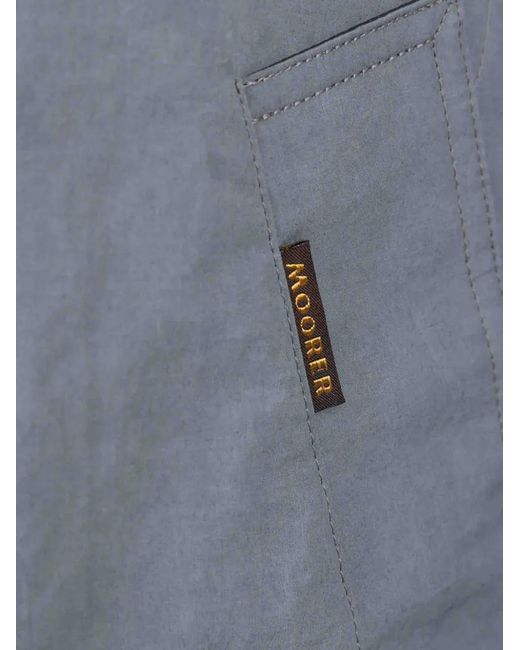 Moorer Blue Double-Breasted Coat for men