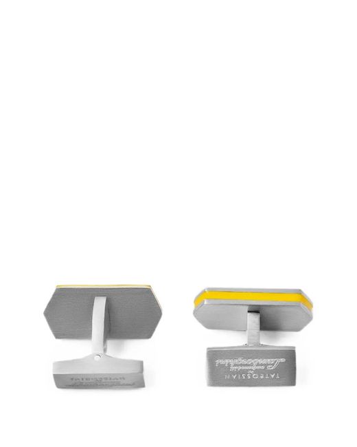 Tateossian Blue Honeycomb-Pattern Cufflinks for men