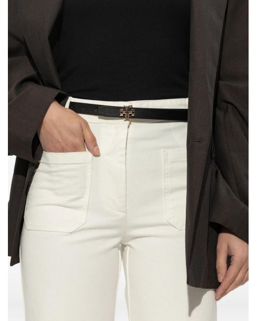 Tory Burch White Ceinture À Logo 1 Po