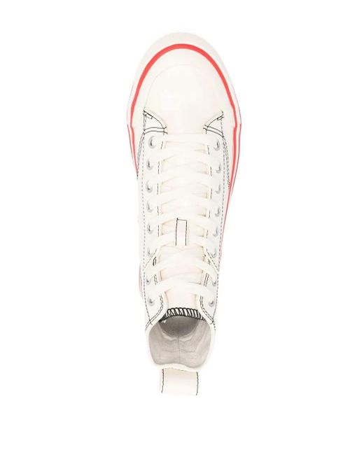 DIESEL Pink S-Athos Mid Sneakers