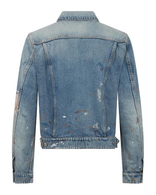 DSquared² Blue Medium Wash Patchwork Denim Jacket for men