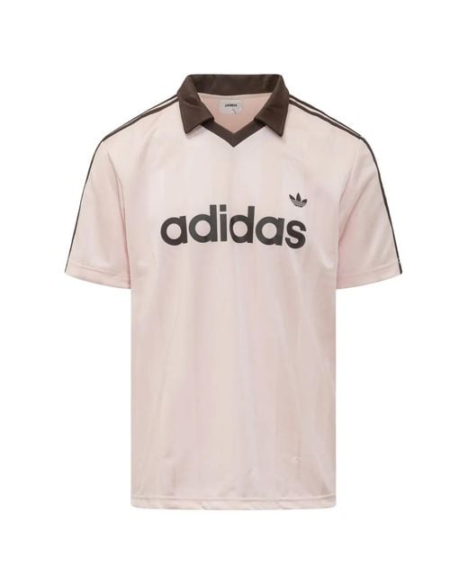 Adidas Pink Striped Short-Sleeve T-Shirt for men