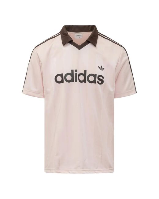 Adidas Pink Striped Short-Sleeve T-Shirt for men