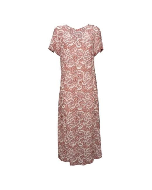 Weekend by Maxmara Pink Mm Crespo Cherry Dress Amebas