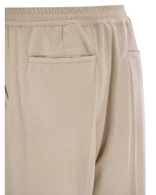 Fedeli Natural Harvard Pleated Straight-Leg Trousers for men