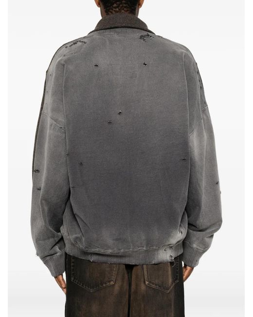 Maison Mihara Yasuhiro Black Distressed Cardigan for men