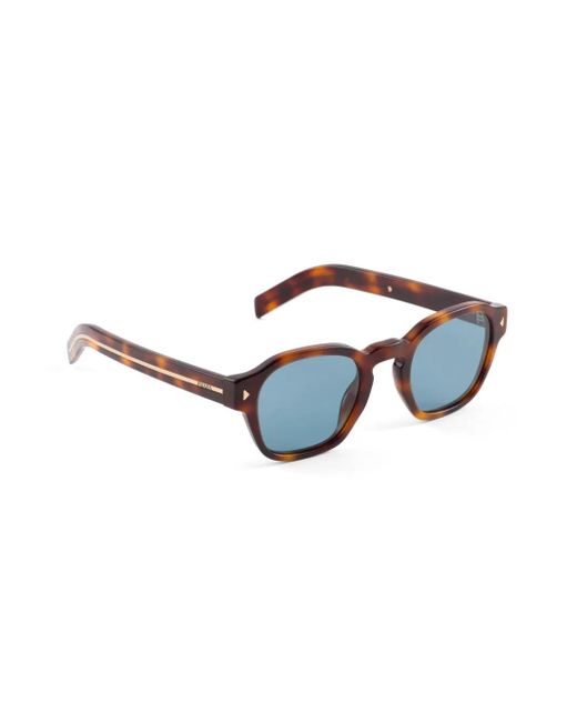 Prada Blue Round-Frame Sunglasses for men