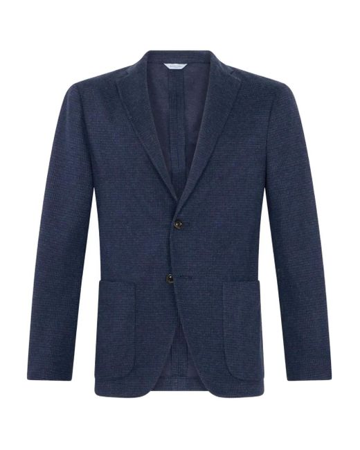 Boglioli Blazer Met Opgestikte Zak En Twee Knopen in het Blue voor heren