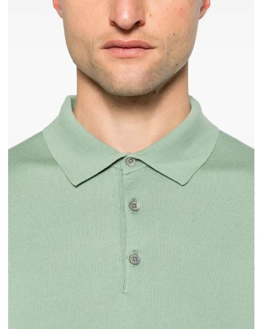 Boss Green Long-Sleeve Cotton Polo Shirt for men