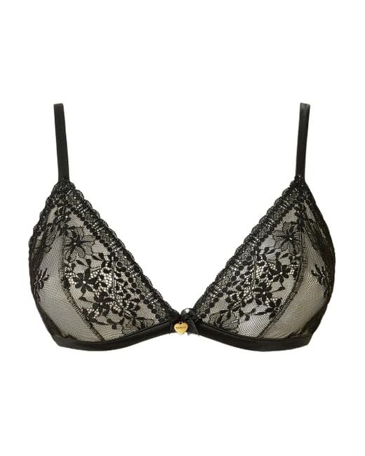 Sujetador de encaje Twinset de color Black