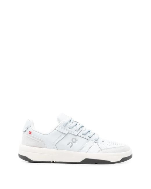 On Shoes White The Rouger Perforated-Detail Sneakers