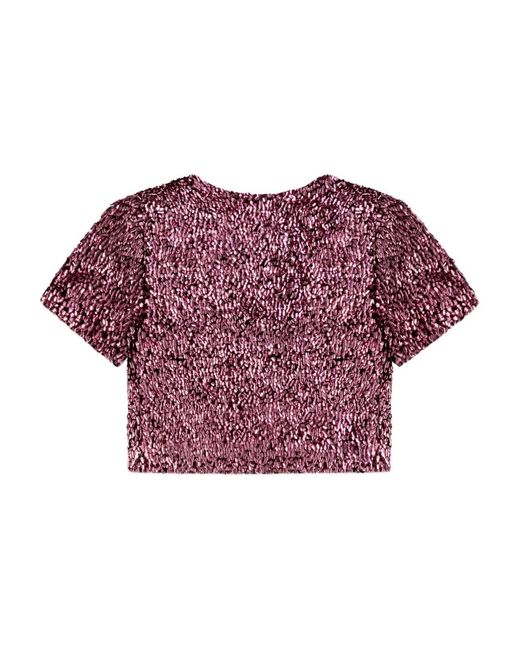 Area Red Sequin Top