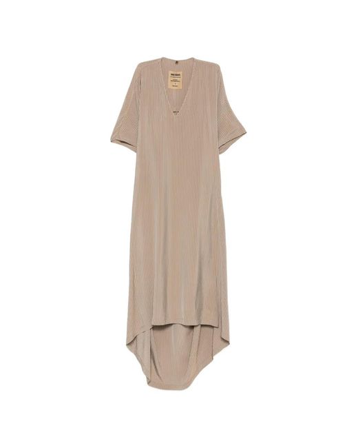 Uma Wang Natural Striped Midi Dress