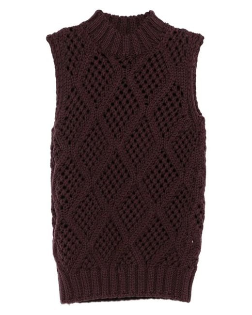 Top de punto de ochos Eleventy de color Purple