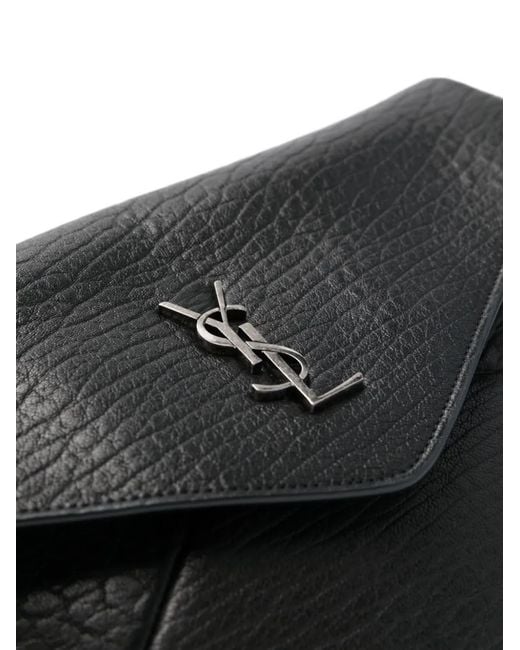 Saint Laurent Black Large Envelope Pouch for men