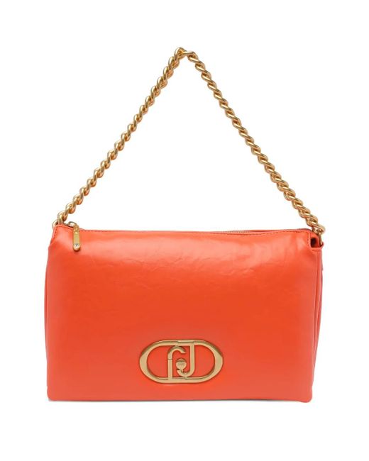 Liu Jo Orange Logo-Plaque Shoulder Bag