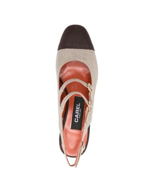 CAREL PARIS Pink Heel Strap Pumps