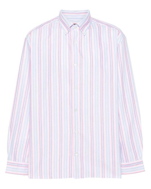 A.P.C. White Mathias Striped Shirt for men
