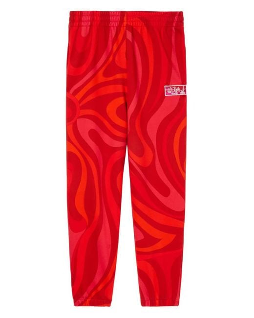 Emilio Pucci Red Fleece Track Pants