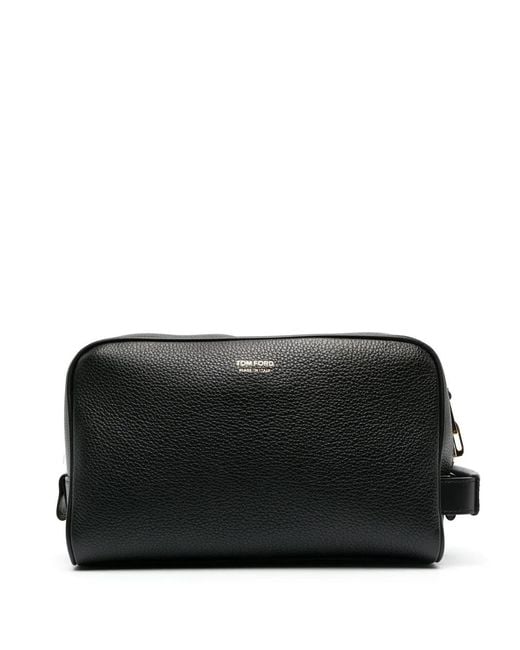 Tom Ford Black Leather Toiletry Case for men