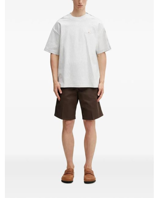 Carhartt Brown Simple Logo-Patch Shorts for men
