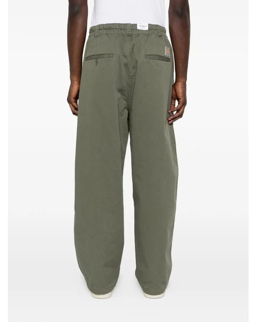 Carhartt Green Pleated Trousers for men