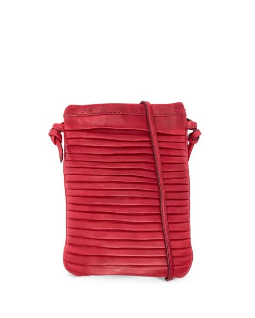 SOMMET Red Sac Porté Épaule Paloma Rows À Design Plissé